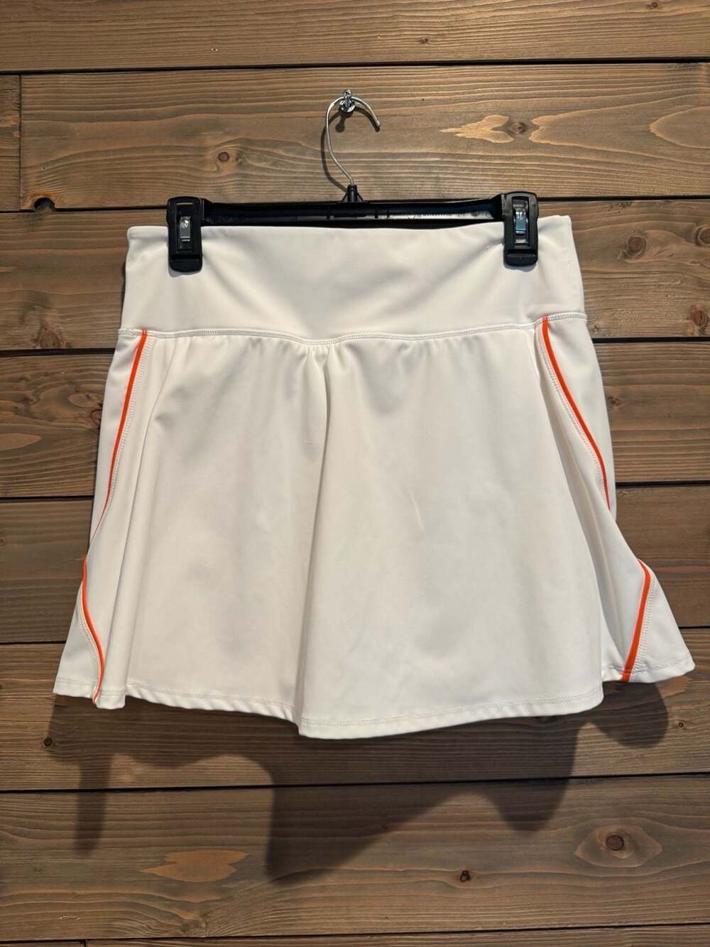 Sincerely Jules White Athletic Skort with Orange Trim Large - Picture 5 of 13